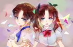  1girl age_difference blue_eyes brown_hair child fate/zero fate_(series) father_and_daughter long_hair rabbitseijin ribbon time_paradox tohsaka_rin tohsaka_tokiomi toosaka_rin toosaka_tokiomi twintails young 
