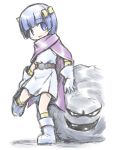  blue_eyes blue_hair dragon_quest dragon_quest_v flora's_daughter kugelschreiber short_hair simple_background smile white_background 