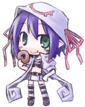  chibi doughnut green_eyes kugelschreiber merry_nightmare pointy_ears simple_background smile solo white_background yumekui_merry 