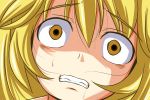  blonde_hair close-up cure_peace kise_yayoi magical_girl nishi_koutarou precure scared smile_precure! solo wide-eyed yellow_eyes 