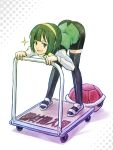  1girl cart green_hair hairband idolmaster mario_kart otonashi_kotori parody pun sandals short_hair solo thigh-highs thighhighs turtle_shell zettai_ryouiki 