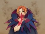  black_eyes blood canislatrans capelet caster_(fate/zero) caster_(fate/zero)_(cosplay) fate/zero fate_(series) male orange_hair solo uryuu_ryuunosuke 