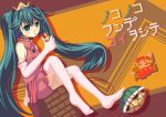  aqua_eyes aqua_hair controller cosplay crossover crown earrings elbow_gloves famicom game_controller gloves hatsune_miku headset jewelry long_hair mario princess_peach princess_peach_(cosplay) shirousagi_una sitting skirt super_mario_bros. thigh-highs translation_request turtle_shell twintails vocaloid 