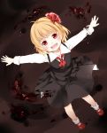  absurdres blonde_hair highres m-sama outstretched_arms red_eyes rumia short_hair solo spread_arms touhou 