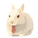  mitsuki_yuuya necktie no_humans rabbit reisen_udongein_inaba reisen_udongein_inaba_(bunny) simple_background touhou white_background 