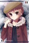  brown_eyes casual coat hat hijikini nagato_yuki short_hair silver_hair suzumiya_haruhi_no_yuuutsu 