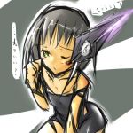  armored_core black_hair dress girl laser moonlight_(armored_core) novemdecuple short_hair 