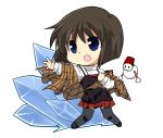  :o blue_eyes chibi eternal_fighter_zero icicle kannazuki_yukito kanon misaka_shiori shawl short_hair snowman thigh-highs thighhighs 