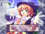  fairy fairy_wings floating green_eyes island jewelry majokko_a_la_mode necktie red_hair redhead silvia_aizetto wallpaper wings witch 