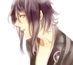  alternate_hairstyle bad_id bangs chest hakuk male neck open_clothes open_shirt purple_eyes purple_hair shirt short_hair solo tales_of_(series) tales_of_vesperia violet_eyes yuri_lowell 