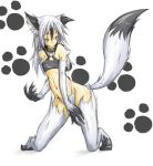  animal_ears animal_tail aqua_eyes collar fox_ears fox_tail foxgirl fur girl kitsune novemdecuple original 