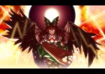  arm_cannon bad_id bow cape hair_bow mk reiuji_utsuho touhou weapon wings 