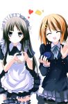  akiyama_mio alternate_costume enmaided hairband heart highres hirasawa_yui k-on! maid multiple_girls shino_(eefy) short_hair 