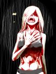  ado_(adonki) blood claws crying left_4_dead long_hair monster_girl open_mouth red_eyes solo tears torn_clothes touhou underwear white_hair witch_(left4dead) 