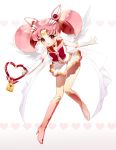  bishoujo_senshi_sailor_moon boots chibi_usa child choker crescent crystal_carillon double_bun earrings elbow_gloves gloves heart jewelry magical_girl pink_eyes pink_hair rarumi sailor_chibi_moon skirt solo super_sailor_chibi_moon tiara white_background wings 