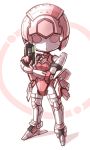  android character_request crab_man elenor_camuel gun looking_at_viewer phantasy_star phantasy_star_online pink pink_eyes racaseal robot solo standing weapon 