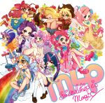  applejack fluttershy food_themed_clothes grin gummy hair_ribbon horn icoico motor_vehicle my_little_pony my_little_pony_friendship_is_magic personification pinkie_pie rainbow_dash rarity ribbon scootaloo scooter smile spike_(my_little_pony) sweetie_belle twilight_sparkle vehicle wings 