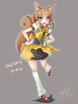  animal_ears blue_eyes brown_hair dog_days highres kuberu_e_pastillage solo squirrel_ears squirrel_tail tail toor_0111 