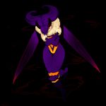  antennae highres insect_girl insect_wings mikia_harris monster_girl purple_hair q-bee short_hair vampire_(game) wings 