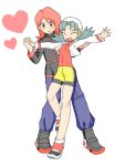  blue_hair couple crystal_(pokemon) hat paletur pokemon pokemon_(game) pokemon_gsc silver_(pokemon) smile twintails 