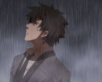  black_eyes black_hair emiya_kiritsugu fate/zero fate_(series) male necktie rain solo tahiro 