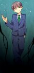  accel_world grey_hair male monoka necktie noumi_seiji school_uniform short_hair smile solo 