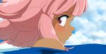  androgynous blush close-up inazuma_eleven inazuma_eleven_(series) long_hair male pink_hair solo swimming tsunami_jousuke 