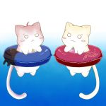  :&lt; :3 ahoge anchor animalization blush_stickers cat cravat innertube kurahika umineko_no_naku_koro_ni ushiromiya_lion water willard_h_wright 