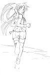  fate_testarossa jason_(kaiten_kussaku_kikou) long_hair looking_back lyrical_nanoha mahou_shoujo_lyrical_nanoha mahou_shoujo_lyrical_nanoha_a&#039;s mahou_shoujo_lyrical_nanoha_a's monochrome smile solo thighhighs 