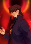  brown_eyes brown_hair cross cross_necklace fate/stay_night fate_(series) great_grail holy_grail jewelry kotomine_kirei male necklace solo sunday31 