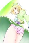  blonde_hair jason_(kaiten_kussaku_kikou) lyrical_nanoha mahou_shoujo_lyrical_nanoha mahou_shoujo_lyrical_nanoha_a&#039;s mahou_shoujo_lyrical_nanoha_a's open_mouth panties pink_panties red_eyes shamal short_hair smile solo underwear upskirt 