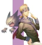  \n/ blonde_hair ghost gym_leader haunter headband kitsunen_(kitune_n) kitunen looking_at_viewer male matsuba_(pokemon) pokemon pokemon_(game) pokemon_hgss purple_eyes scarf smile violet_eyes 