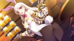  ass bunny_ears bunnygirl drink eiyuu_senki game_cg oyari_ashito pink_eyes rabbit_ears sir_percival_(eiyuu_senki) tail waitress white_hair 