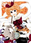  animal_ears capelet dress grey_hair hair_ornament jeweled_pagoda jewelry kakao long_sleeves mouse_ears mouse_tail multiple_girls nazrin necklace no_nose open_mouth orange_hair pale_skin red_eyes shawl short_hair tail tiger_print toramaru_shou touhou 