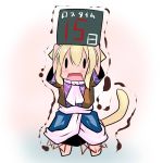  animal_ears ascot blonde_hair blush cat_ears cat_tail chibi hoshizuki_(seigetsu) mizuhashi_parsee open_mouth outstretched_arms puru-see short_hair short_sleeves solo tail touhou trembling wide_sleeves 