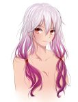  bust censor_hair collarbone drawfag face flat_chest guilty_crown ladymarta lips long_hair nude pink_hair red_eyes smile solo twintails yuzuriha_inori 