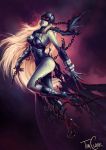  blonde_hair breasts catsuit chain chains claws digimon digimon_adventure fingernails glowing glowing_eyes ladydevimon large_breasts leather_suit long_fingernails long_hair platform_footwear platform_heels red_eyes very_long_hair xsheepi 