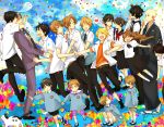  6+boys akira_(kimi_to_boku) asaba_yuuki asaba_yuuta azuma_kouichi black_hair blonde_hair brown_hair dual_persona glasses highres kimi_to_boku kurata_(mosupyon) long_hair matsuoka_fuyuki matsuoka_shun matsushita_ryuunosuke multiple_boys multiple_girls necktie satou_masaki school_uniform serafuku short_hair siblings tachibana_chizuru tsukahara_kaname twins young 