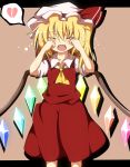  ascot blonde_hair broken_heart closed_eyes crying do_(4-rt) eyes_closed fang flandre_scarlet hat open_mouth solo touhou wings 