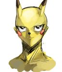  animal_ears blush_stickers personification pikachu pisoshi pokemon solo yellow_skin 