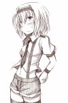  alice_margatroid blush chatamaru_(irori_sabou) short_hair shorts simple_background solo suspenders touhou tyata-maru white_background 