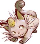  brown_eyes fang magical_ondine meowth no_humans pokemon solo tail whiskers 