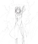  boots girl higurashi_no_naku_koro_ni monochrome novemdecuple ryuuguu_rena 