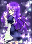  birdcage butterfly dress frederica_bernkastel looking_back purple_hair umineko_no_naku_koro_ni violet_eyes 