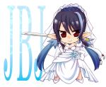  asaki_yukia blue_hair bride chibi dress judith pointy_ears red_eyes smile sword tales_of_(series) tales_of_vesperia veil weapon wedding_dress 
