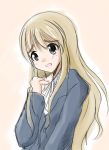  blonde_hair blue_eyes iwashita k-on! kotobuki_tsumugi long_hair school_uniform solo 