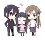  asuna_(sao) chibi heart kirito lowres official_art pantyhose sword_art_online yui_(sao) yuuki_asuna 