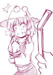  bdsm bondage chatamaru_(irori_sabou) hat monochrome moriya_suwako pov simple_background sketch solo straw touhou tyata-maru white_background 