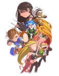  capcom chibi chun-li crimson_viper dark_skin dax_gordine eyes_closed felicia long_hair marvel marvel_vs._capcom marvel_vs._capcom_3 phoenix_(x-men) she-hulk storm_(x-men) trish x-23 