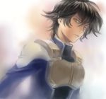  black_hair gundam gundam_00 male pilot_uniform ris setsuna_f_seiei solo yellow_eyes 